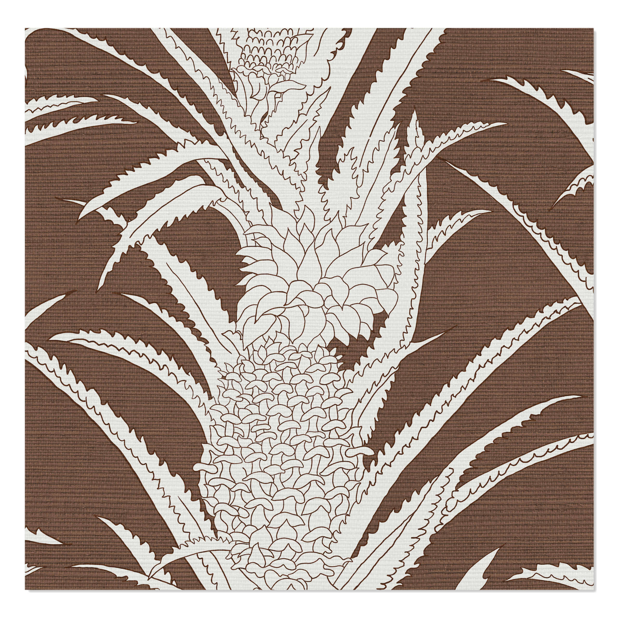 Pineapple Grasscloth - Brown