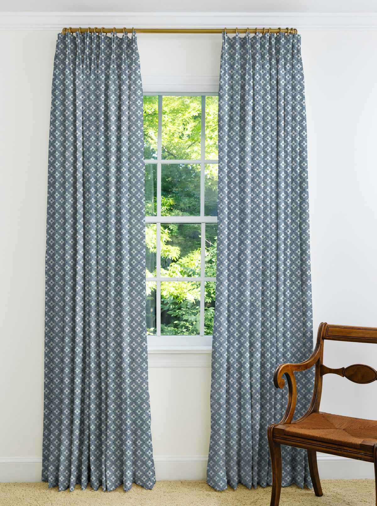 Echo Drapery Panel - French Blue