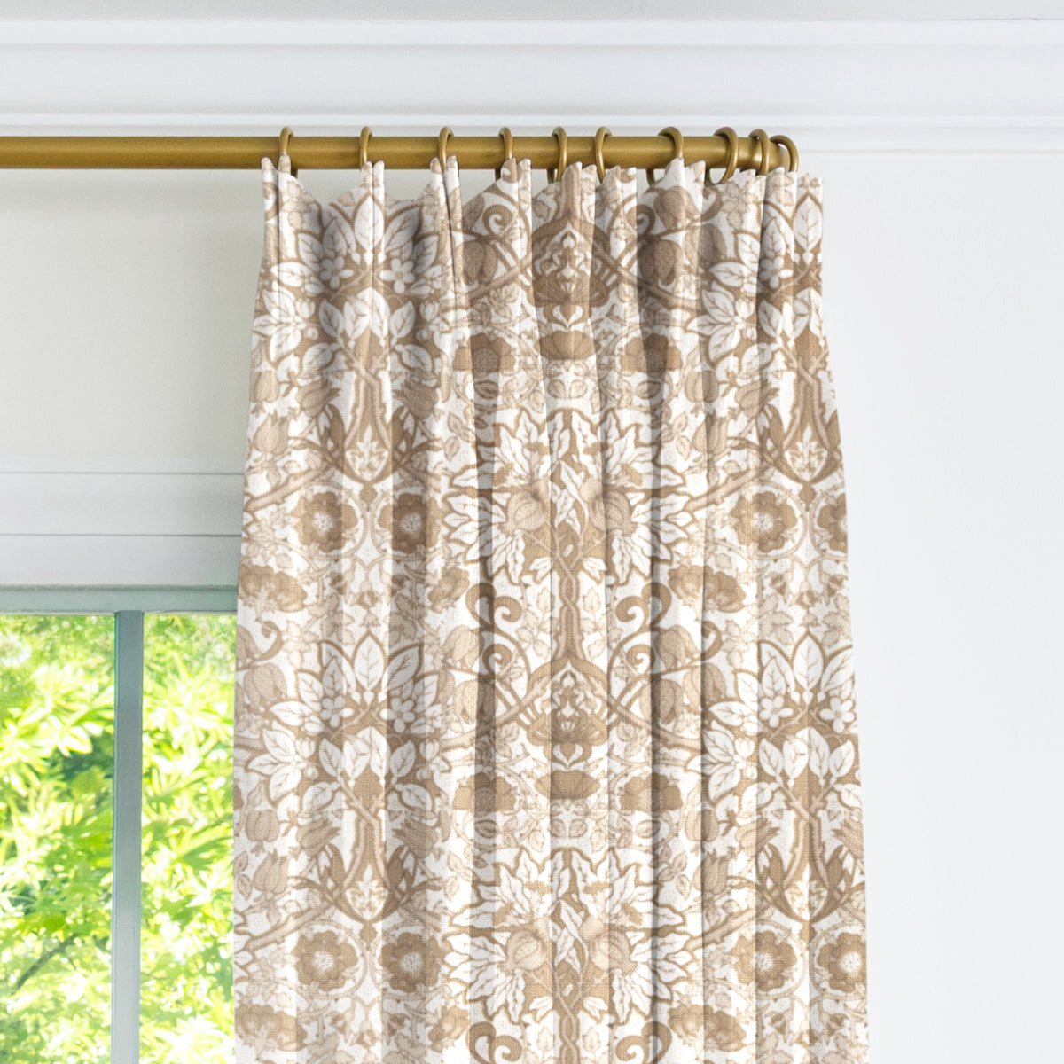 Flora Drapery Panel - Putty