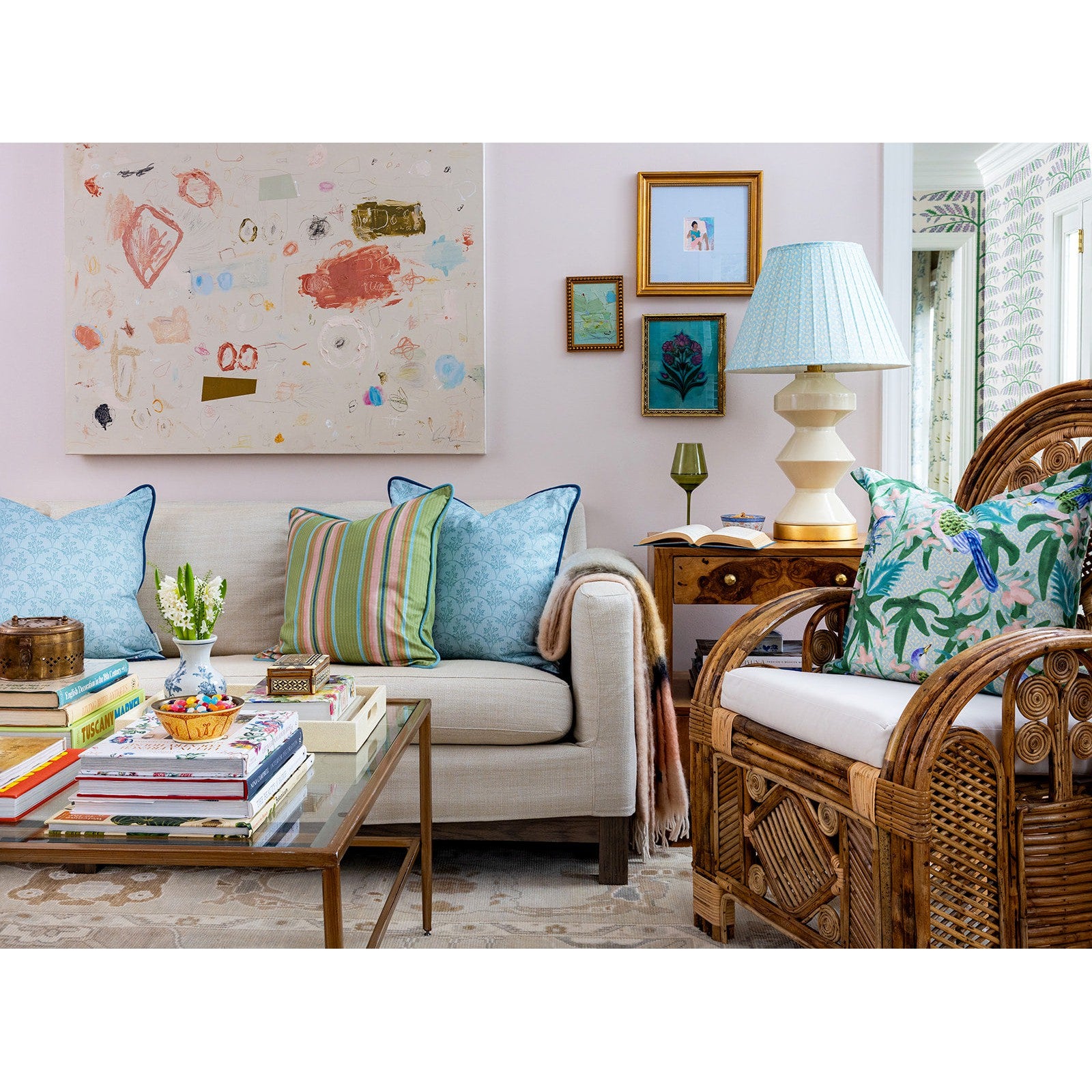 Sparrow Fabric Sample - Caribbean