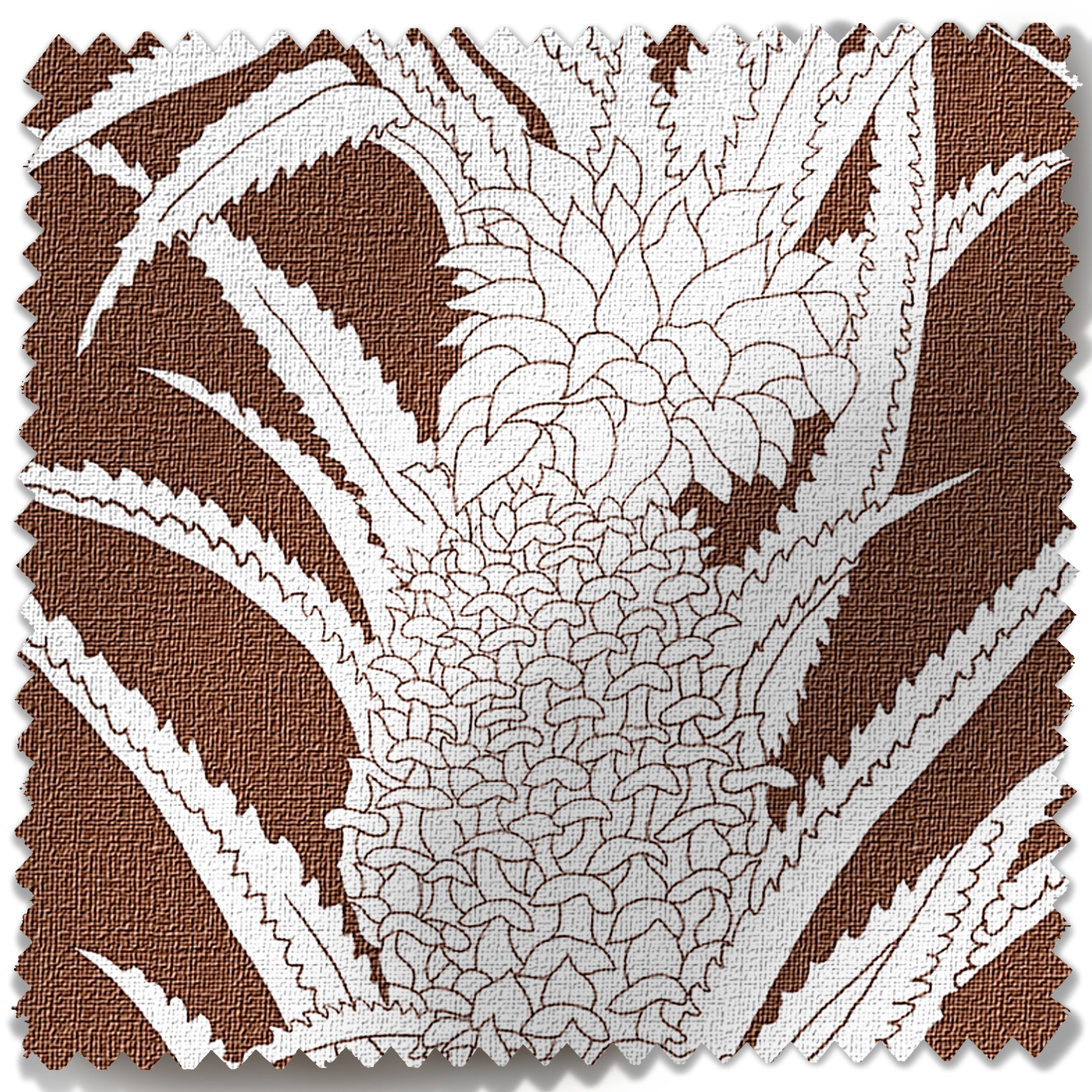 Coco Shop x EH Pineapple Performance Fabric Sample - Brown