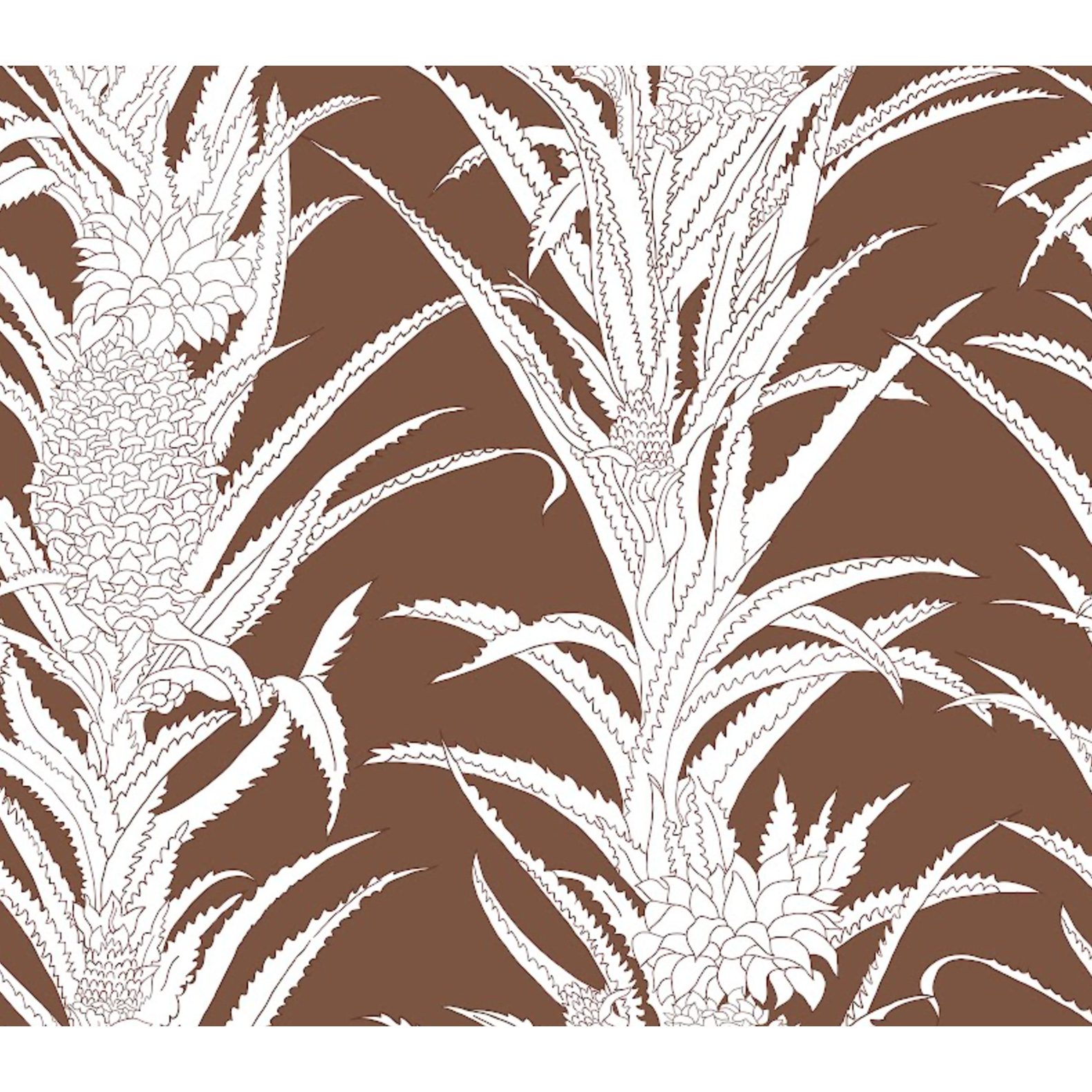 Coco Shop x EH Pineapple Performance Fabric Sample - Brown