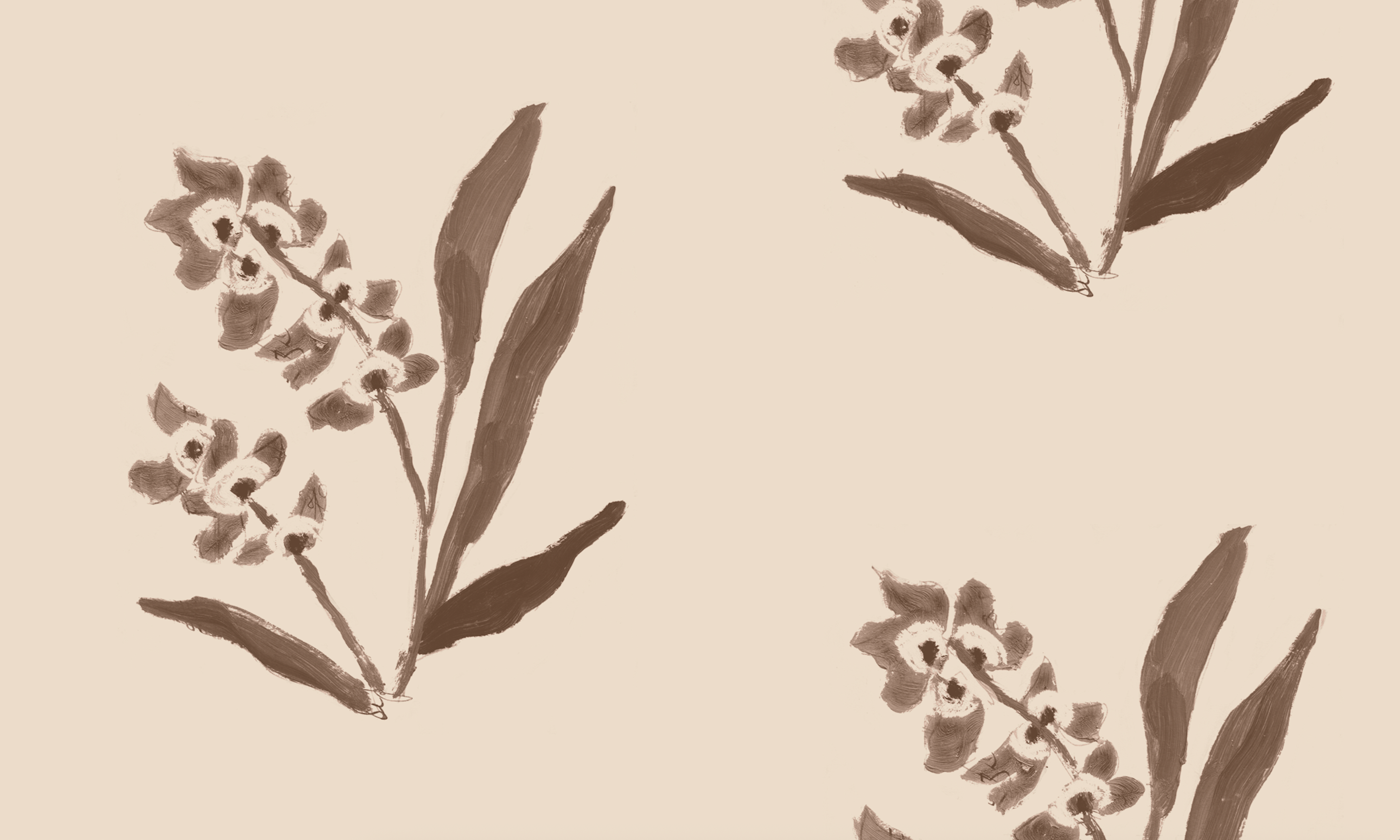 EH x Renee Bouchon Marbella Inverse Wallpaper Yardage - Macadamia