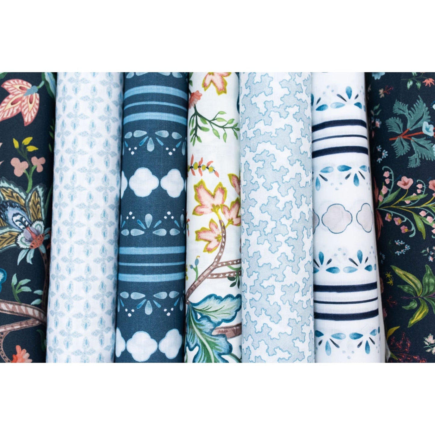 Vera Vine Fabric - White