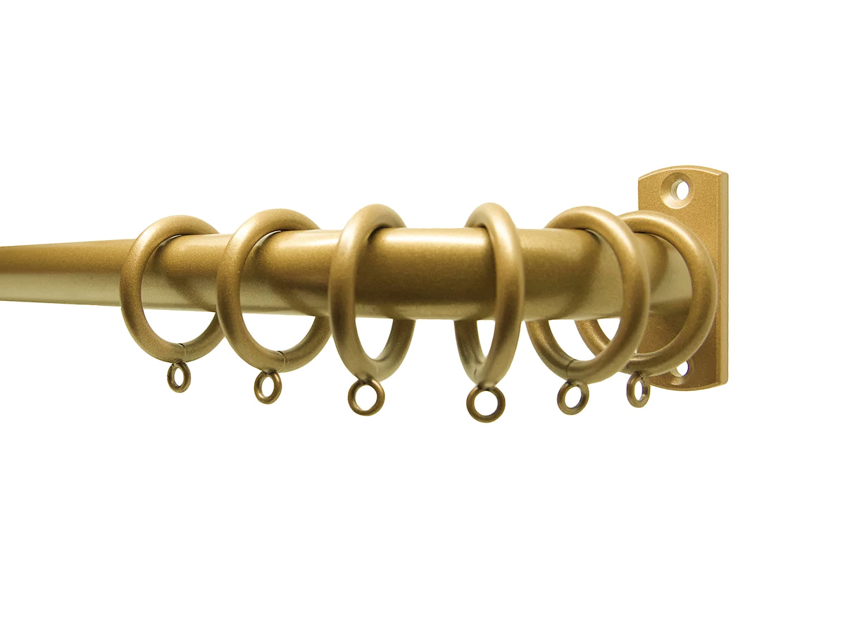 Vintage Gold Metal Drapery Rings - Pack of 10