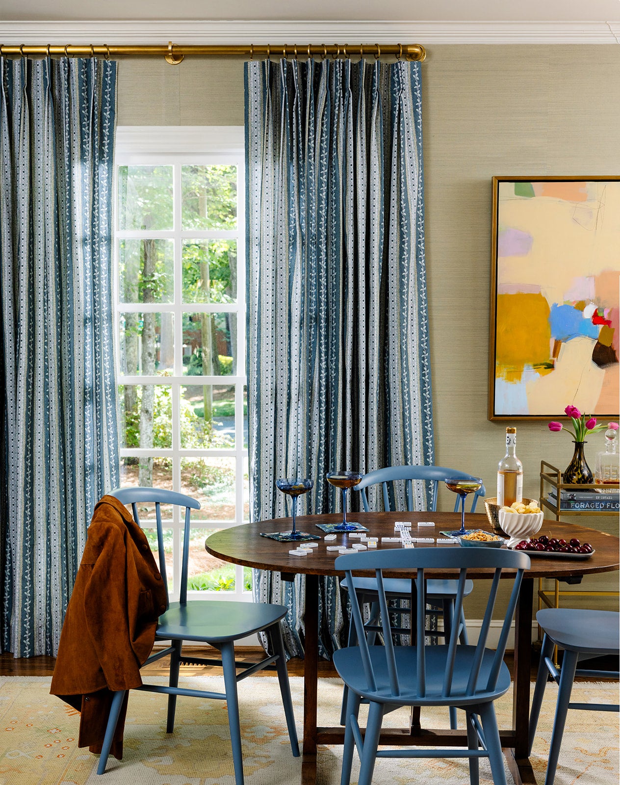 Trellis Drapery - Marine (GROUP C)