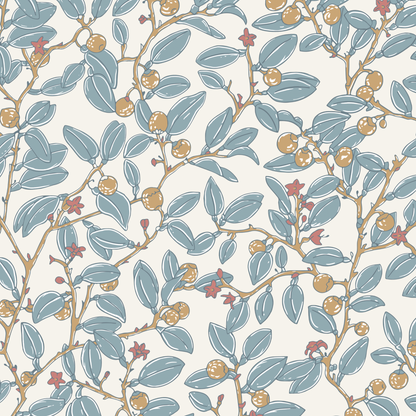 Coco Shop x EH Limes Wallpaper Sample - Blue