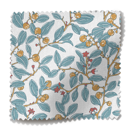 Coco Shop x EH Limes Performance Fabric Sample - Blue