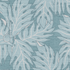 Blue Breadfruit Grasscloth wallcovering with a subtle woven texture and light blue botanical leaf pattern.