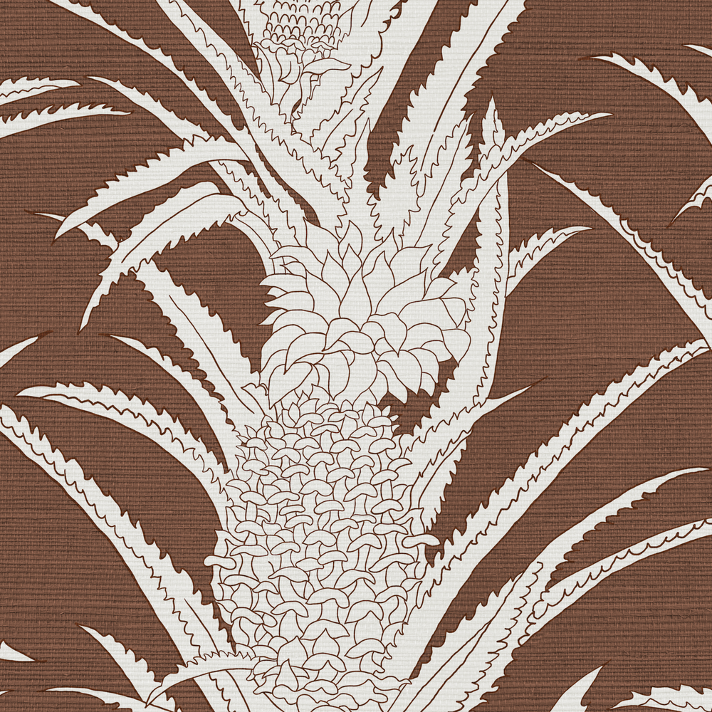 Pineapple Grasscloth - Brown