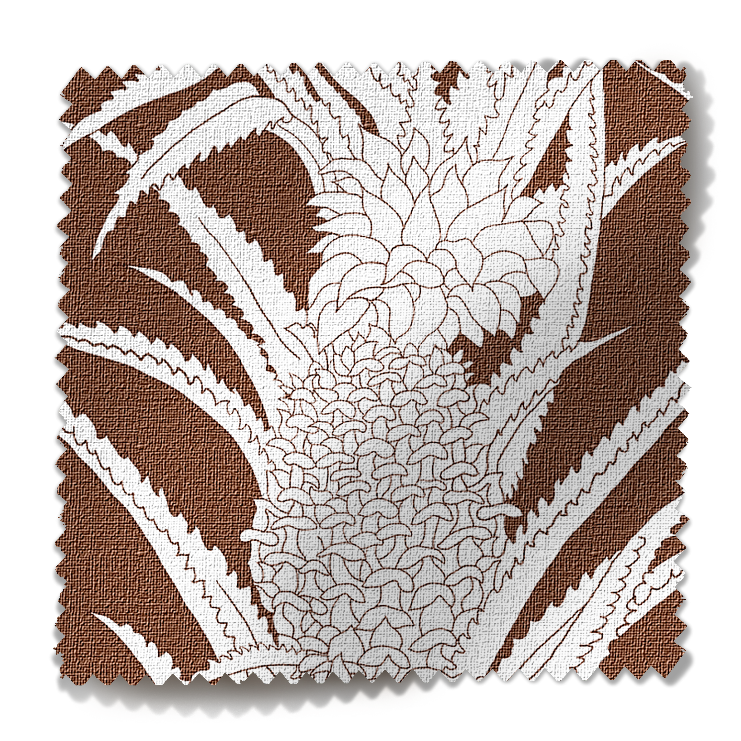 Coco Shop x EH Pineapple Performance Fabric Sample - Brown