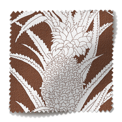 Coco Shop x EH Pineapple Performance Fabric Sample - Brown