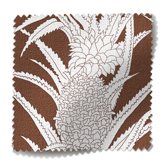 Coco Shop x EH Pineapple Performance Fabric Sample - Brown