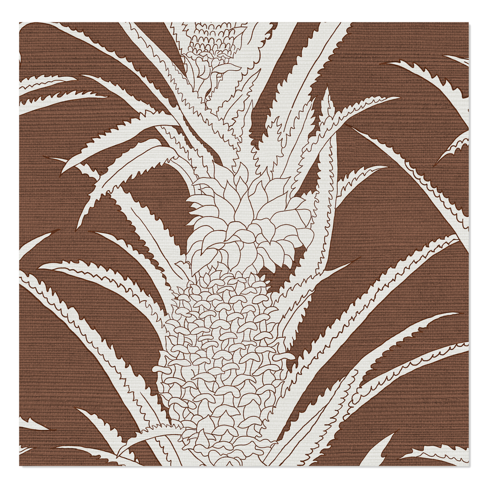 Pineapple Grasscloth - Brown