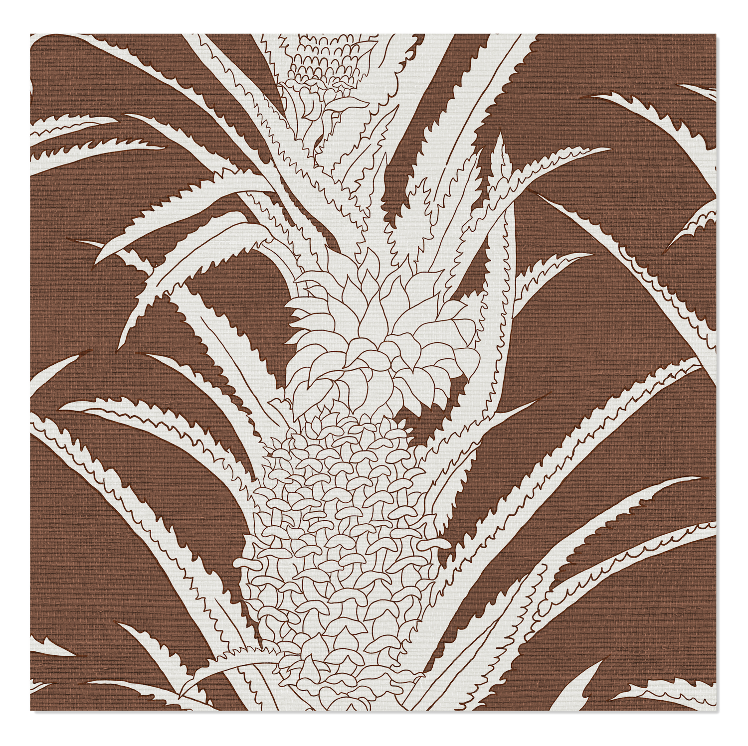 Pineapple Grasscloth - Brown