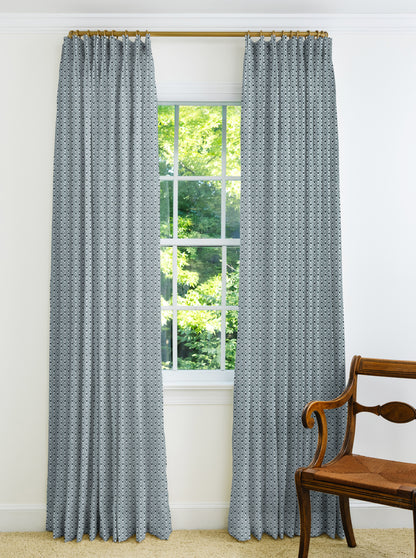 Della Dot Drapery Panel - Marine
