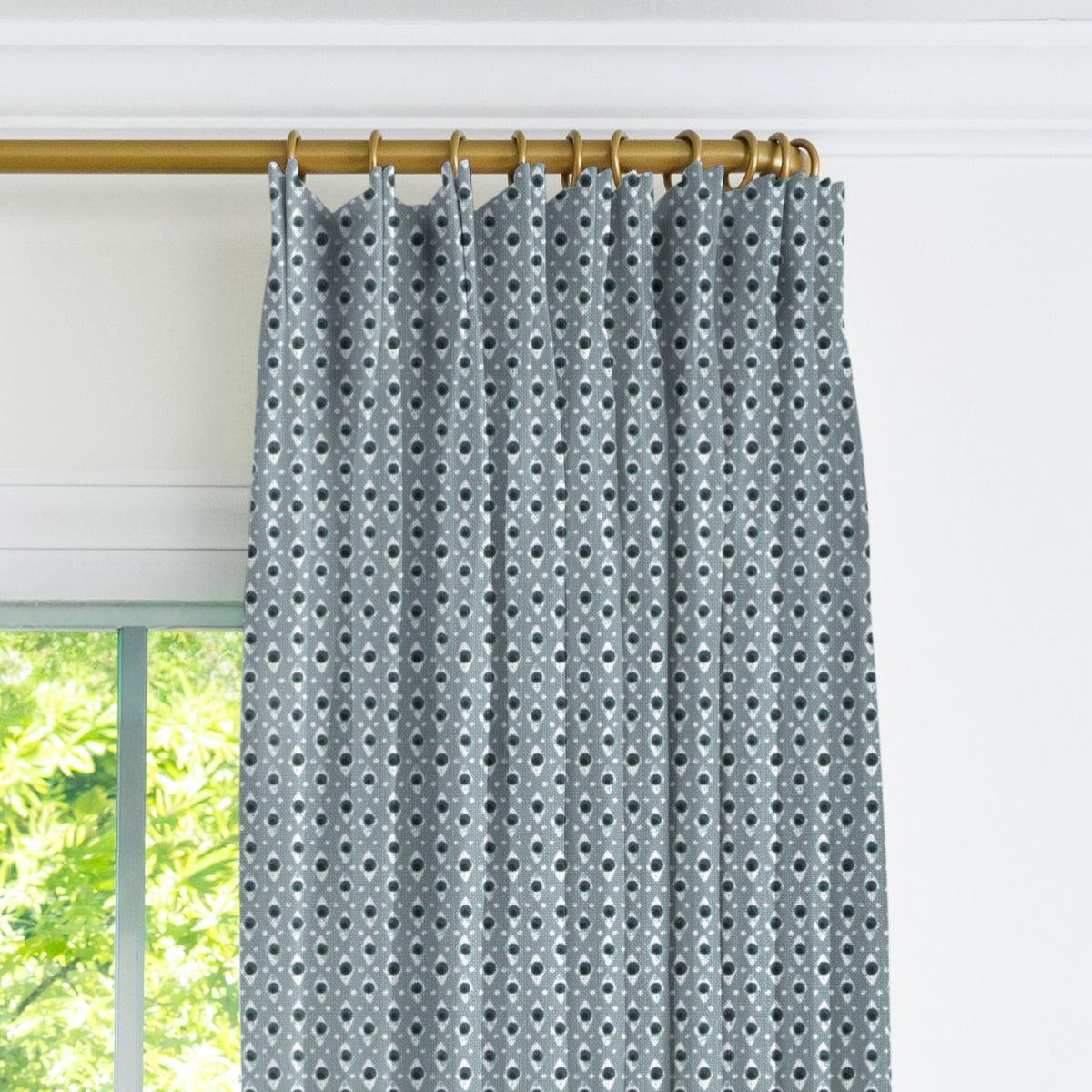 Della Dot Drapery Panel - Marine