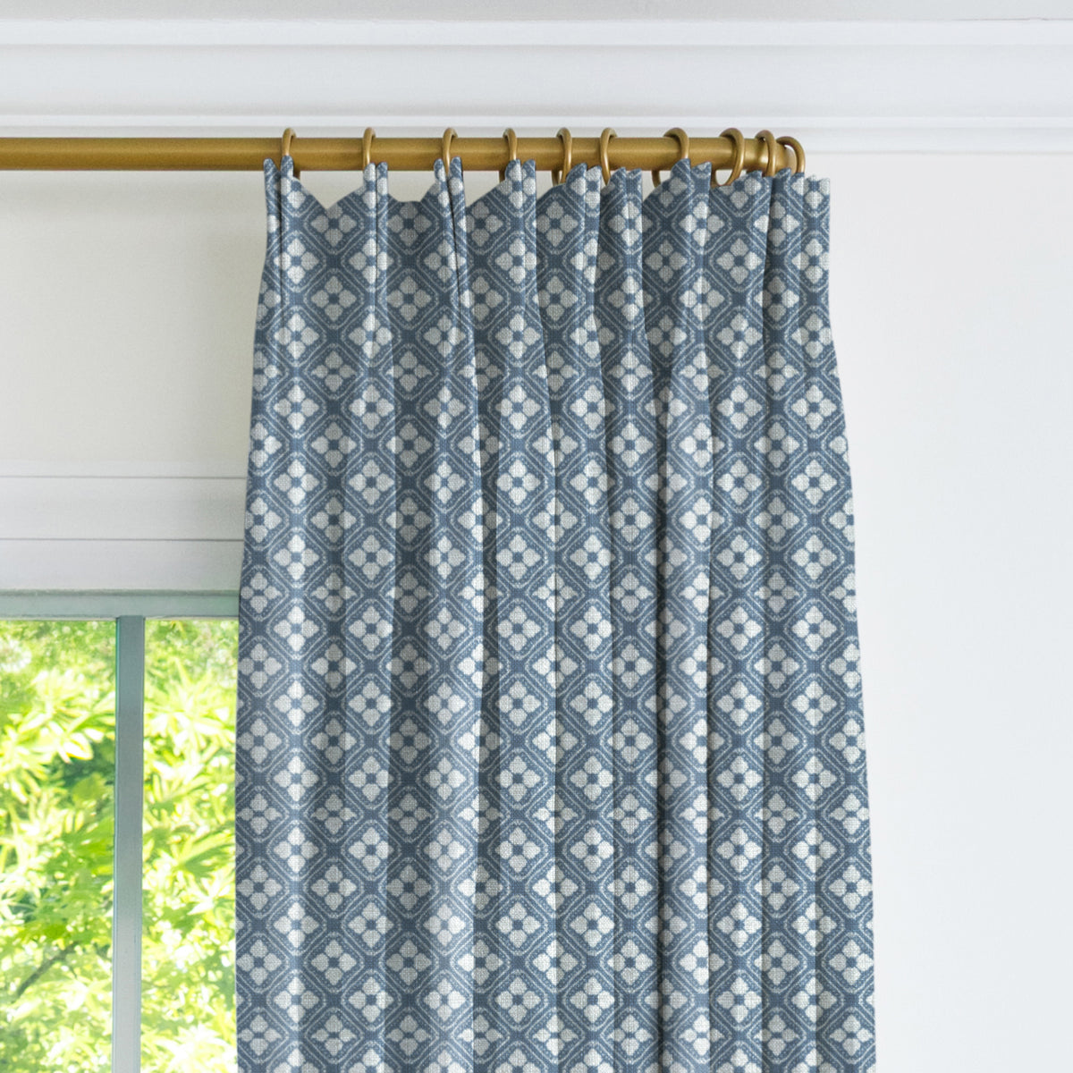 Echo Drapery Panel - French Blue