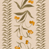 Daffodil Eh x Renee Bouchon Tula Grasscloth Yardage with a repeating pattern of orange flowers and green leaves.