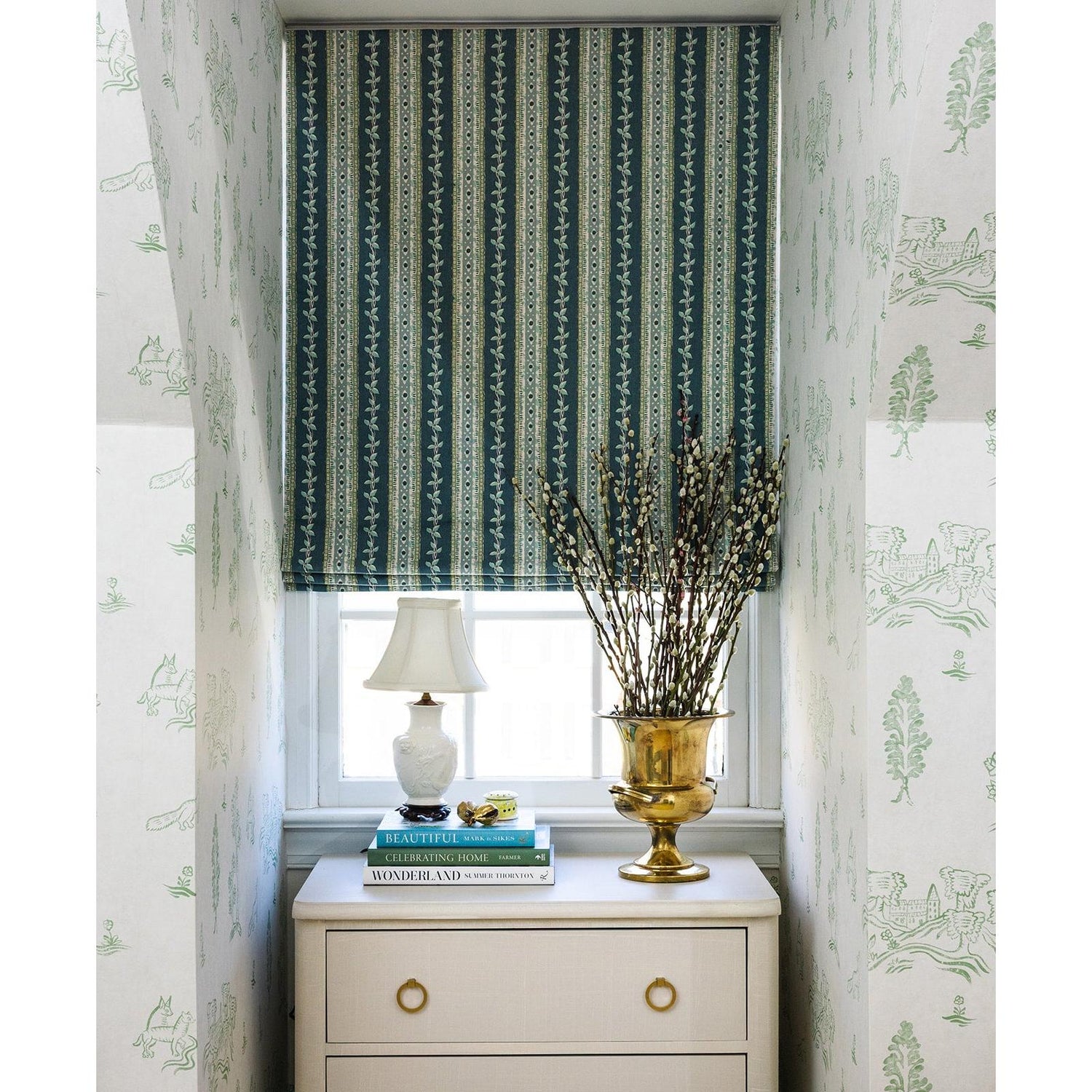 Trellis Fabric Sample - Marine