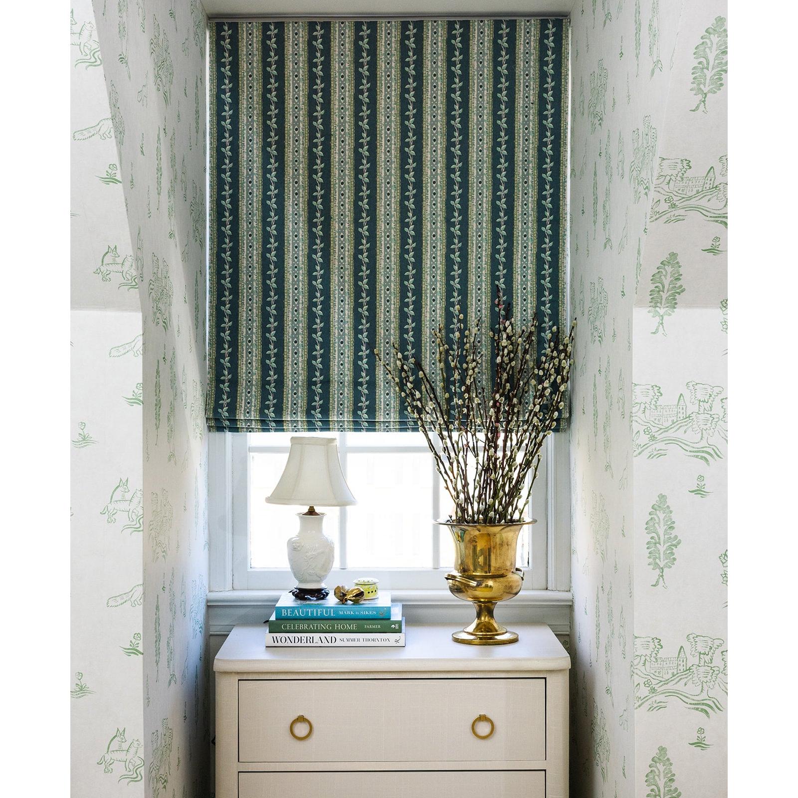 Trellis Fabric Sample - Marine