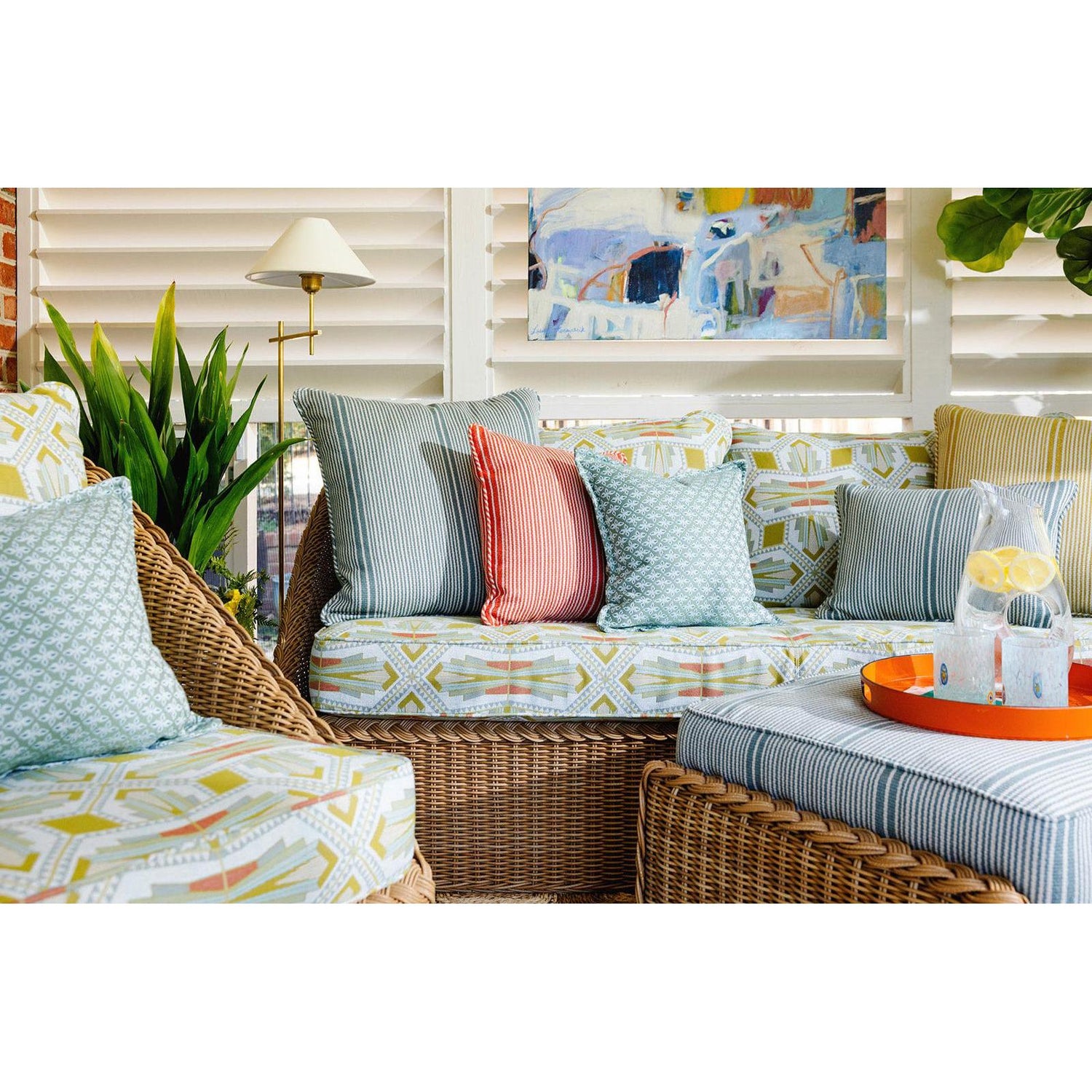 EH x Sunbrella Thorton Fabric Sample - Guava