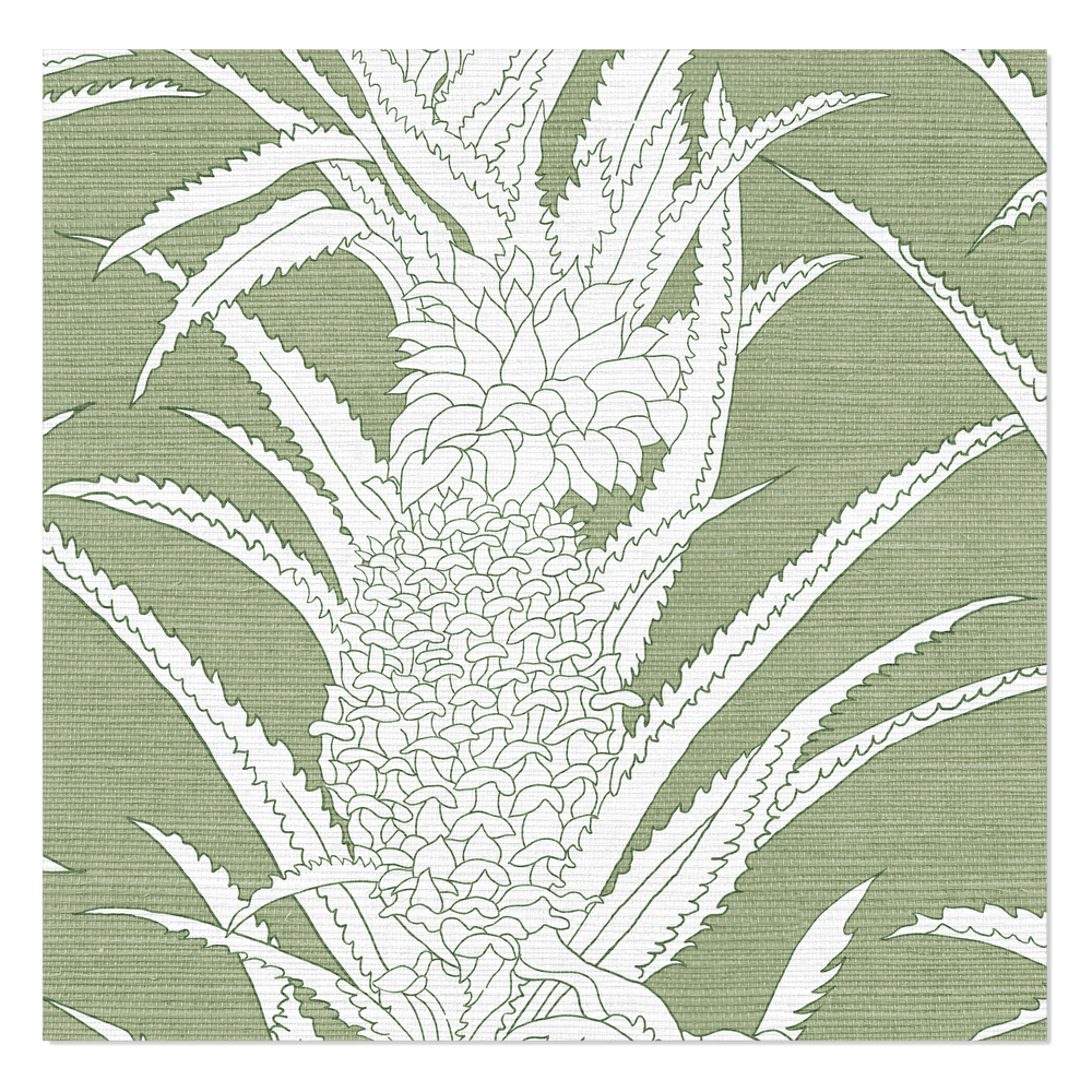 Pineapple Grasscloth - Green
