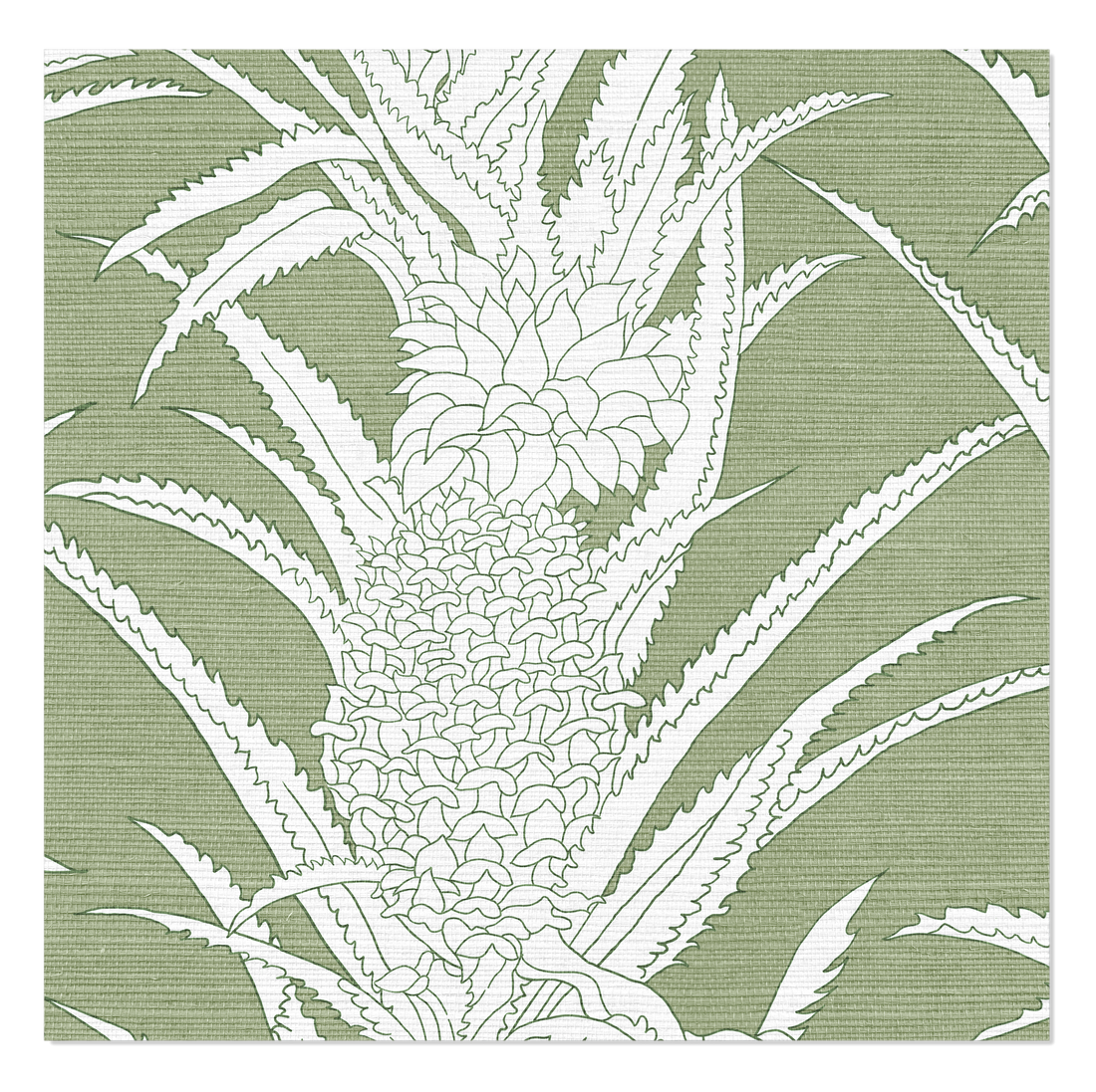 Pineapple Grasscloth - Green