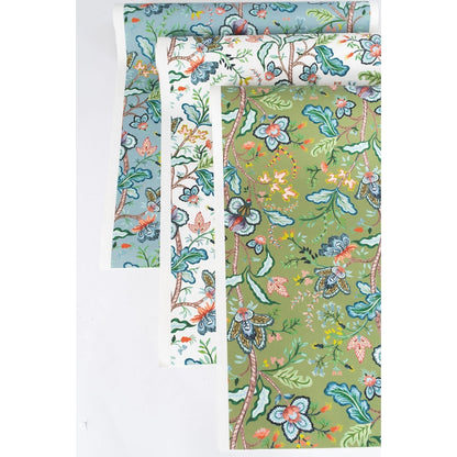 Vera Vine House Green Clay Coated Paper - 15 yards