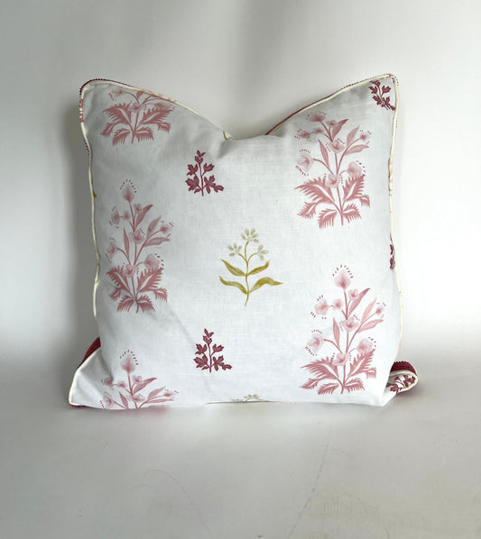 Perennial Punch Pillow w/ Pink Box Trim