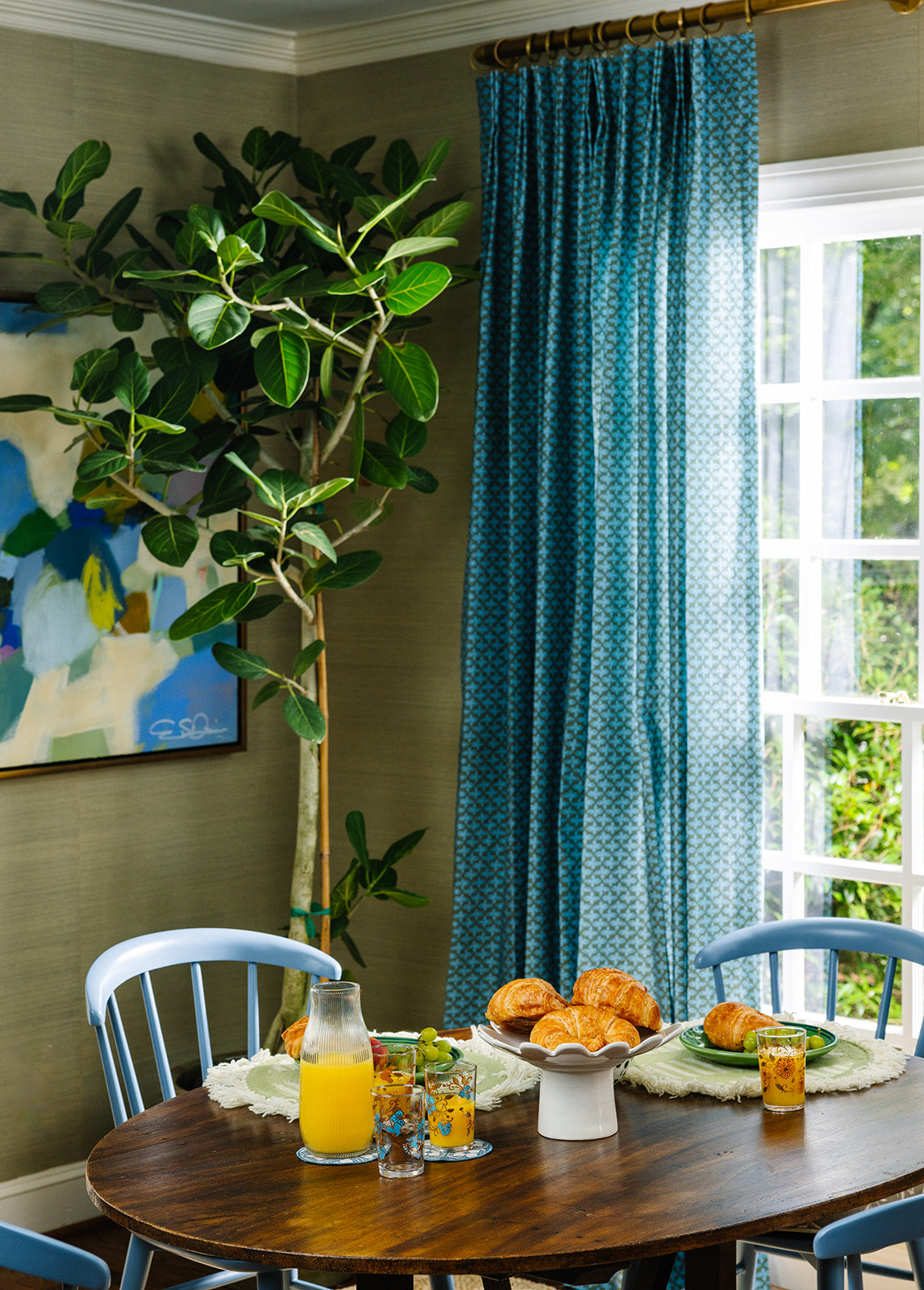 Posey Drapery Panel - Moss