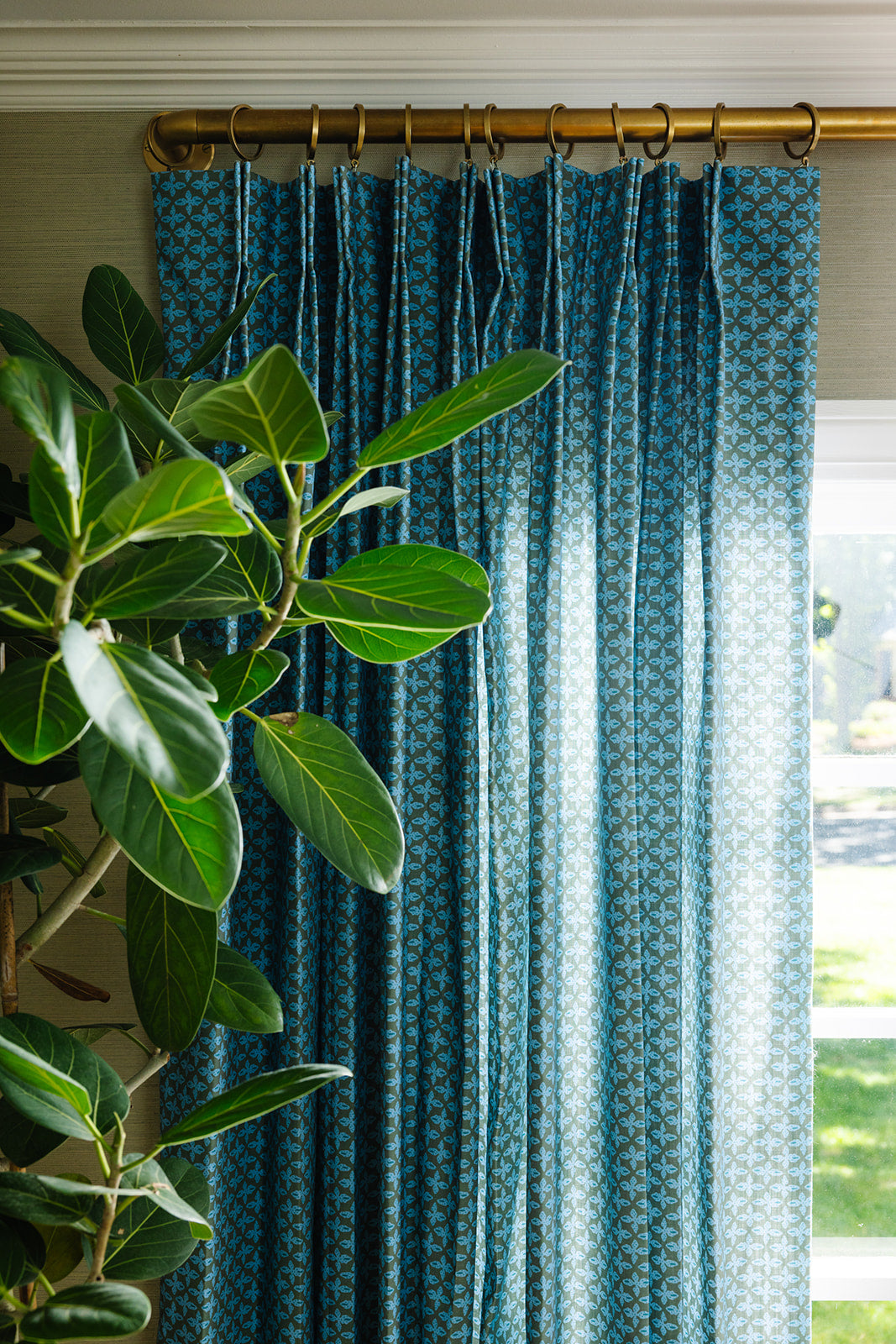 Posey Drapery Panel - Moss