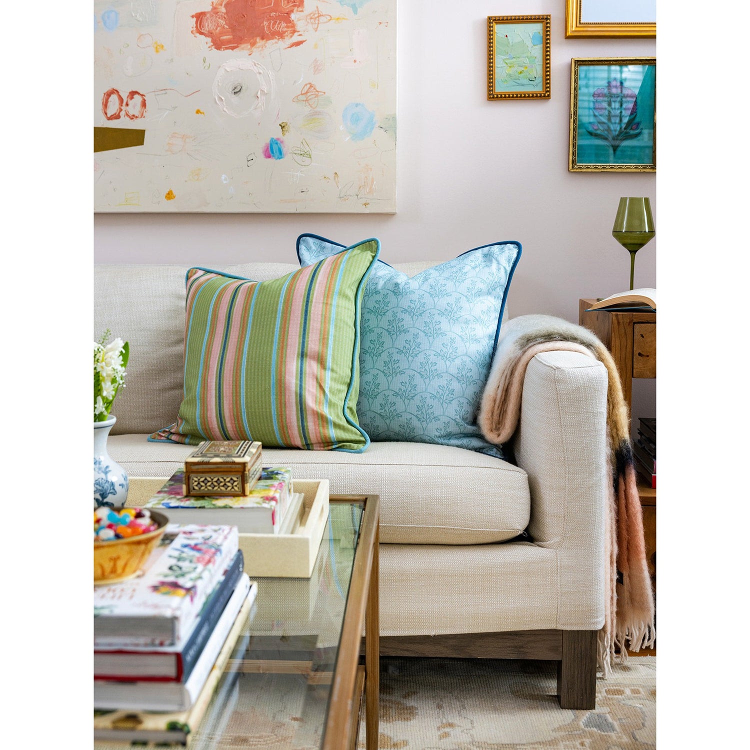 Laurel Fabric Sample - House Blue