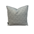 Laurel House Blue 20x20 pillow with self welt, featuring a subtle leaf pattern on light blue fabric.