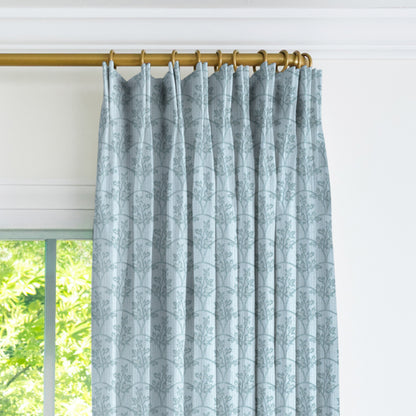Laurel Drapery Panel - House Blue