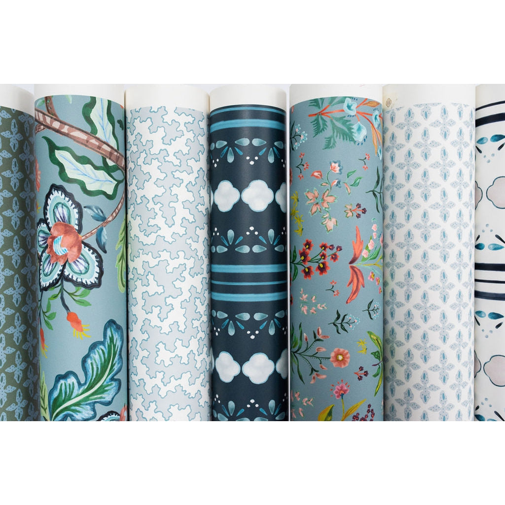 Meadow Multi Wallpaper - House Blue