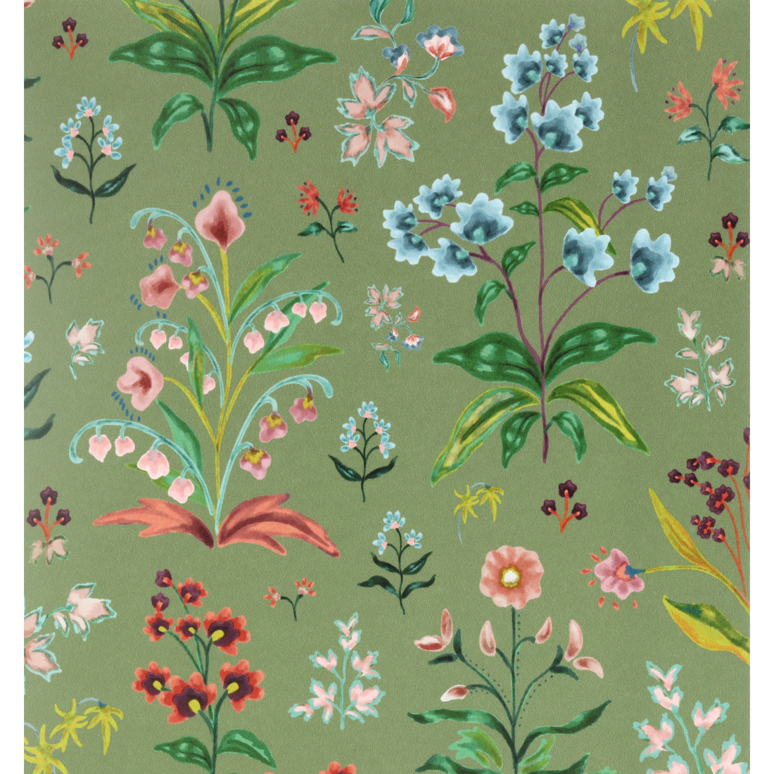 Meadow Multi Wallpaper - House Green