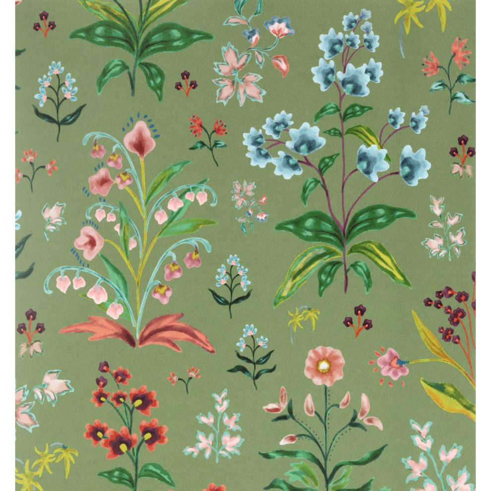 Meadow Multi Wallpaper - House Green – Elliston House