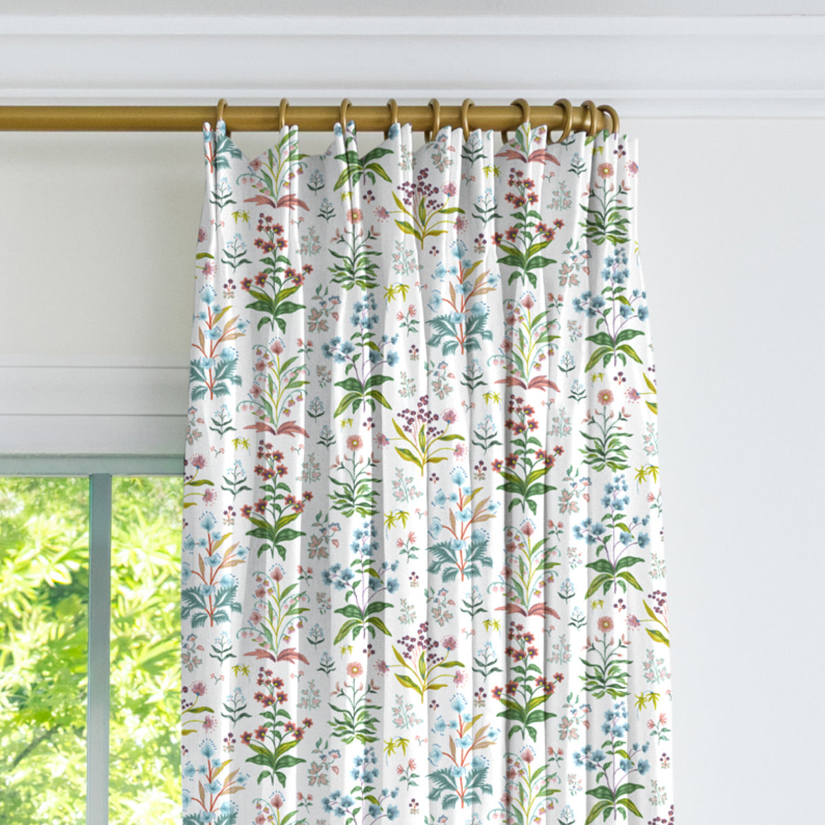 Meadow Multi Drapery Panel - White