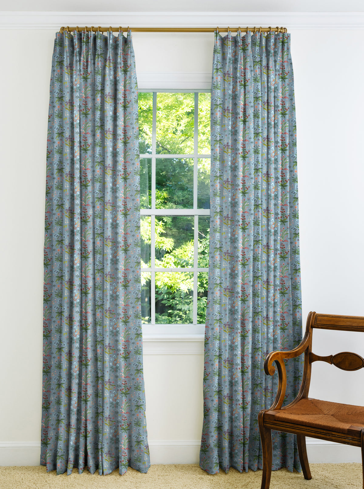 Meadow Multi Drapery Panel - House Blue
