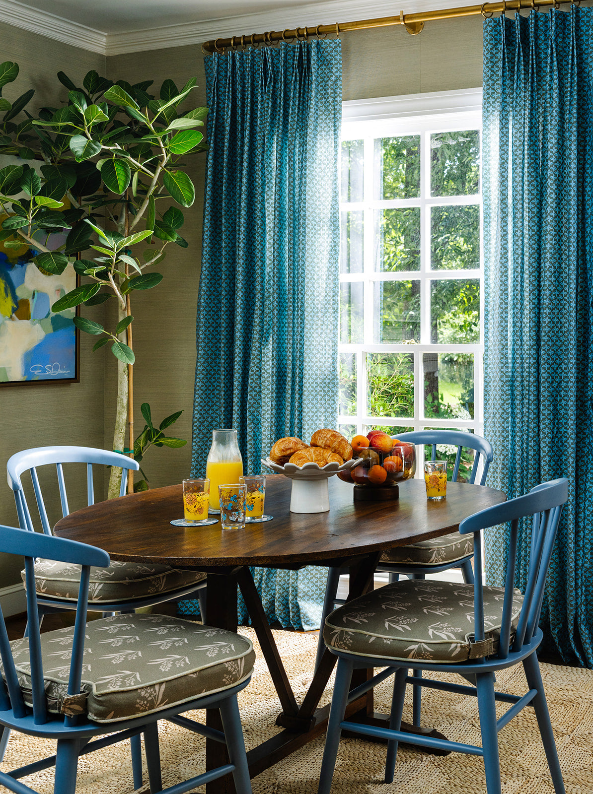 Posey Drapery Panel - Moss
