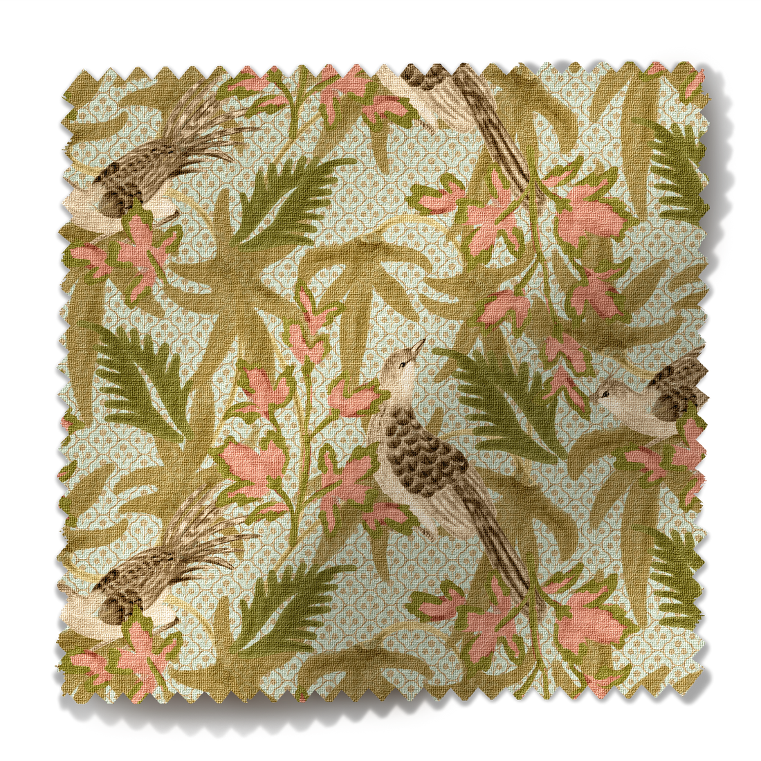 Sparrow Fabric Sample - Sea Salt