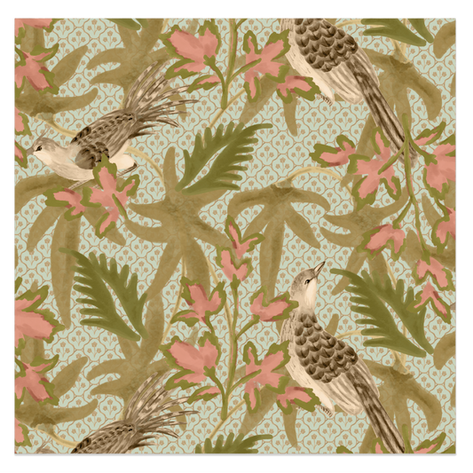Sparrow Wallpaper - Sea Salt