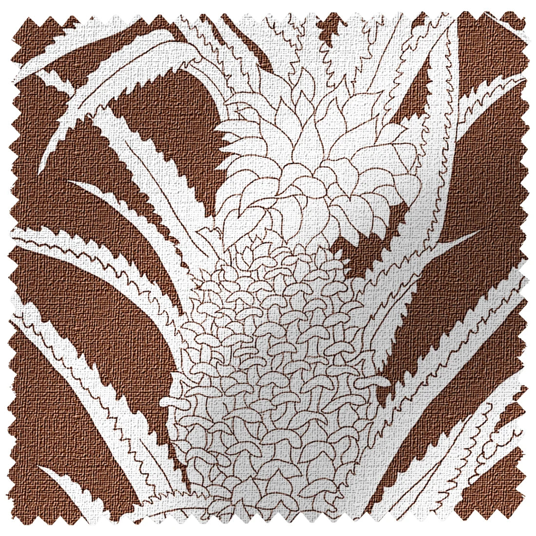 Pineapple Performance Drapery - Brown