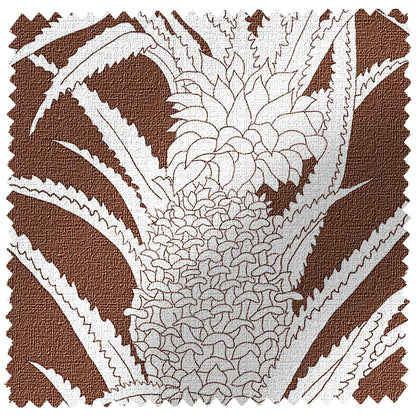 Pineapple Performance Drapery - Brown