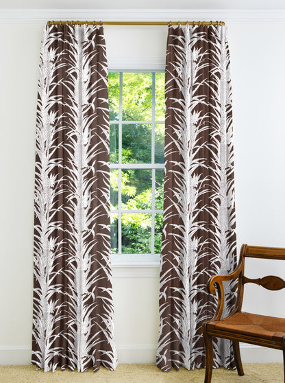 Pineapple Performance Drapery - Brown