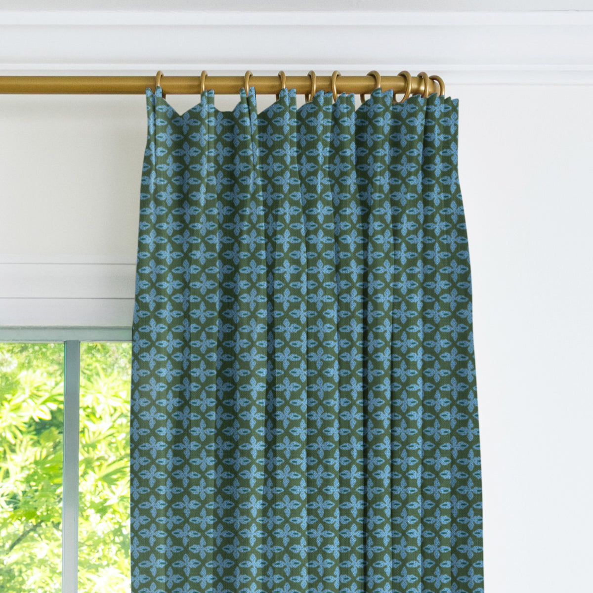Posey Drapery Panel - Moss
