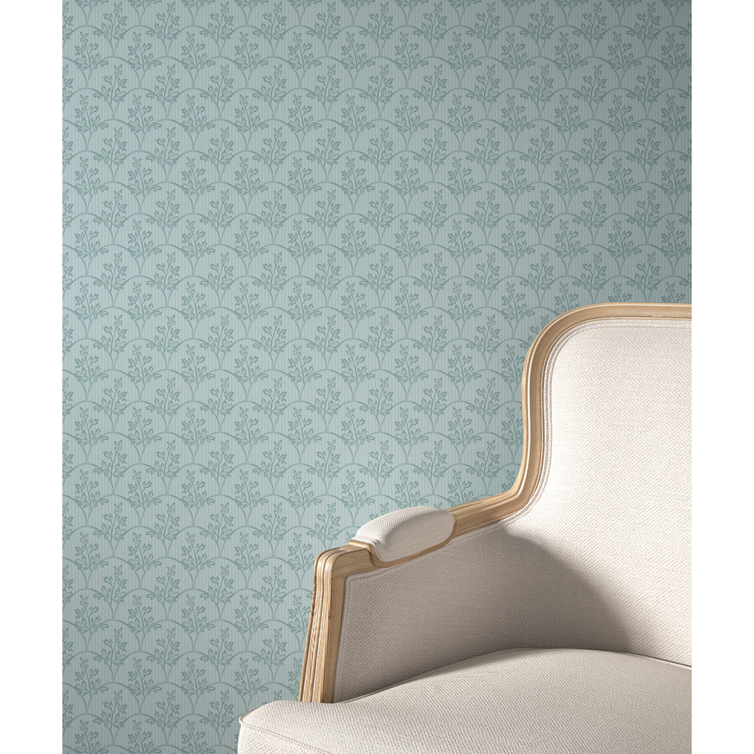 Laurel Wallpaper Sample - House Blue