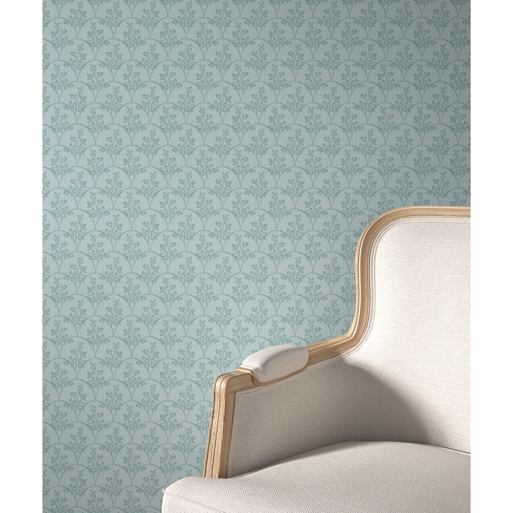 Laurel Wallpaper Sample - House Blue