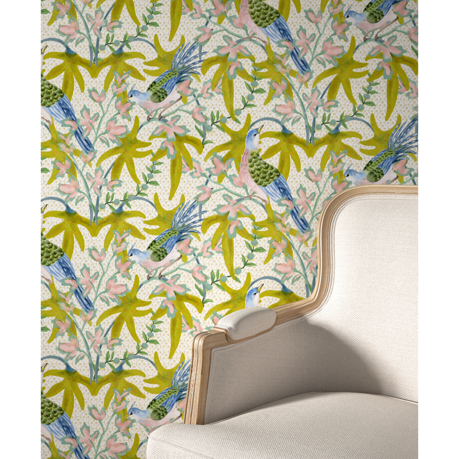 Sparrow Wallpaper Sample - Citrus